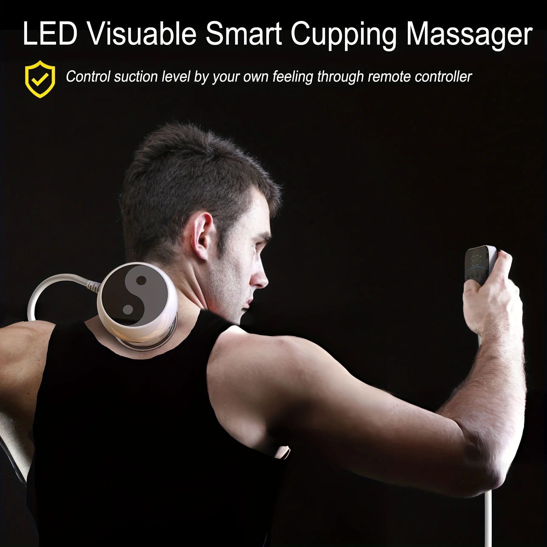 Electric Cupping Smart Vacuum Cupping Visual Remote Control with Cable Can Puller Self-Controlled Cupping Instrument Massage